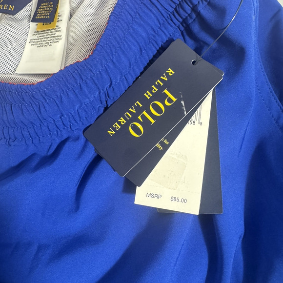 Polo Ralph Lauren Men's XL Blue Solid Polo Swim Trunks - Picture 7 of 8